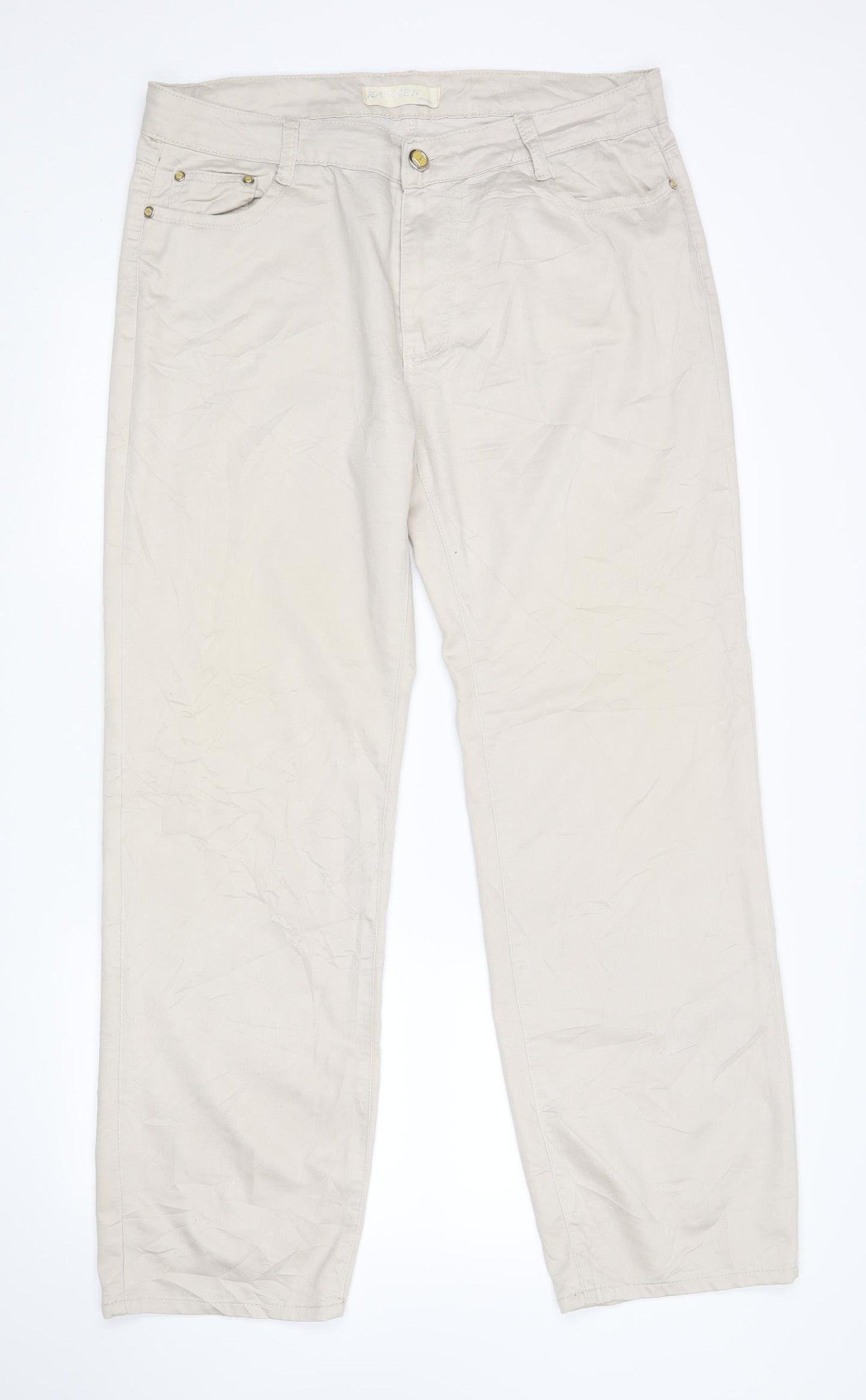 Raymen Womens Beige   Chino Trousers Size 38 in L31 in