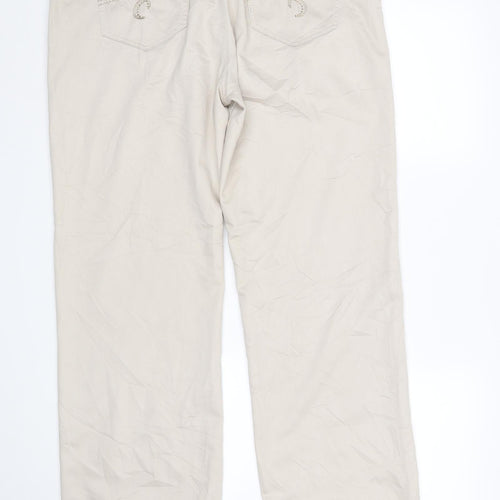 Raymen Womens Beige   Chino Trousers Size 38 in L31 in