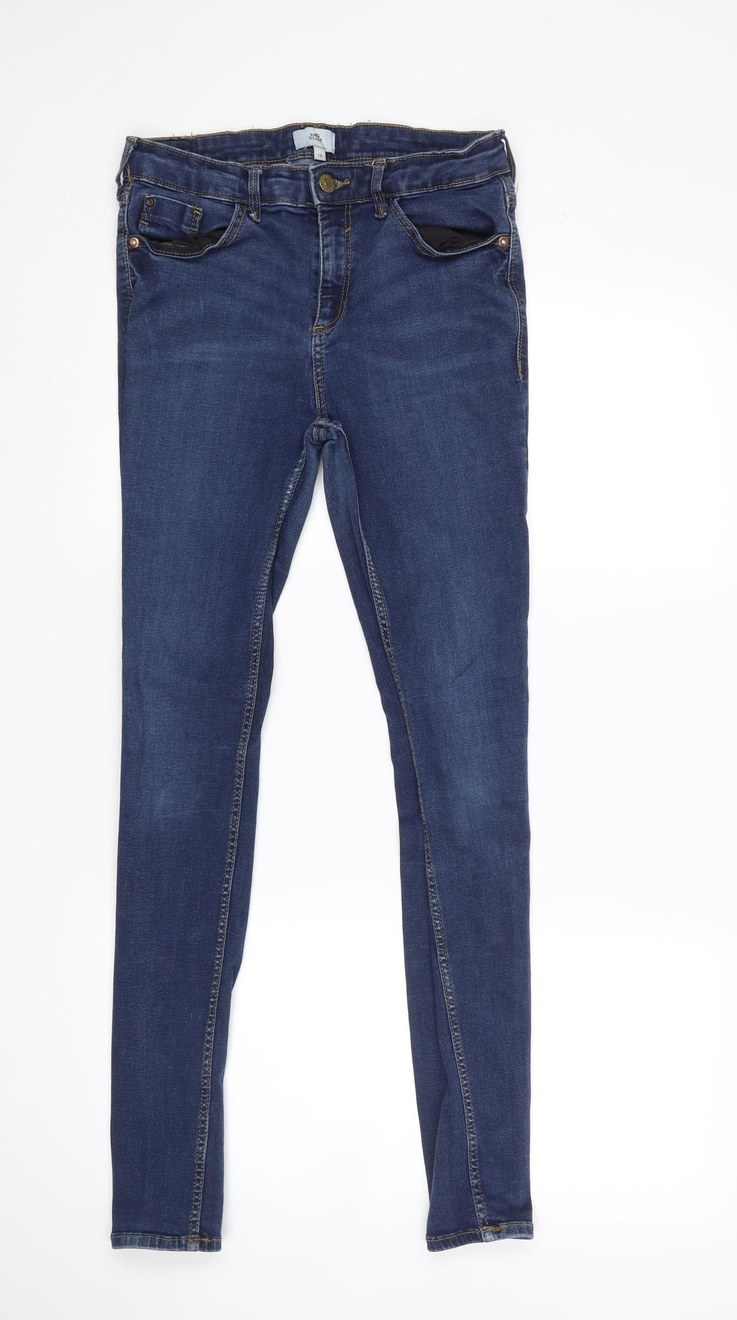 River Island Womens Blue   Skinny Jeans Size 12 L30 in