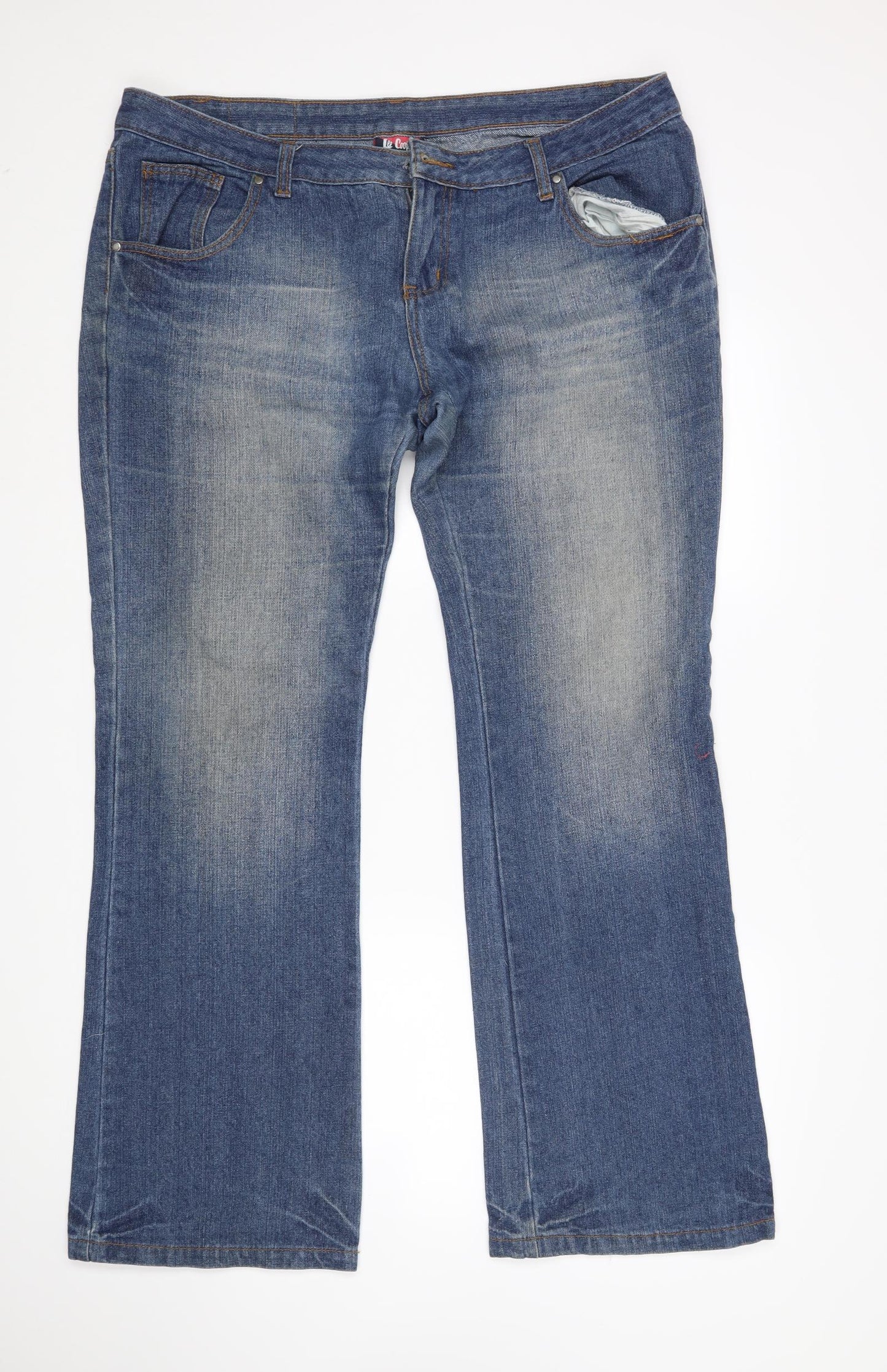 Lee Cooper Womens Blue   Bootcut Jeans Size 18 L32 in