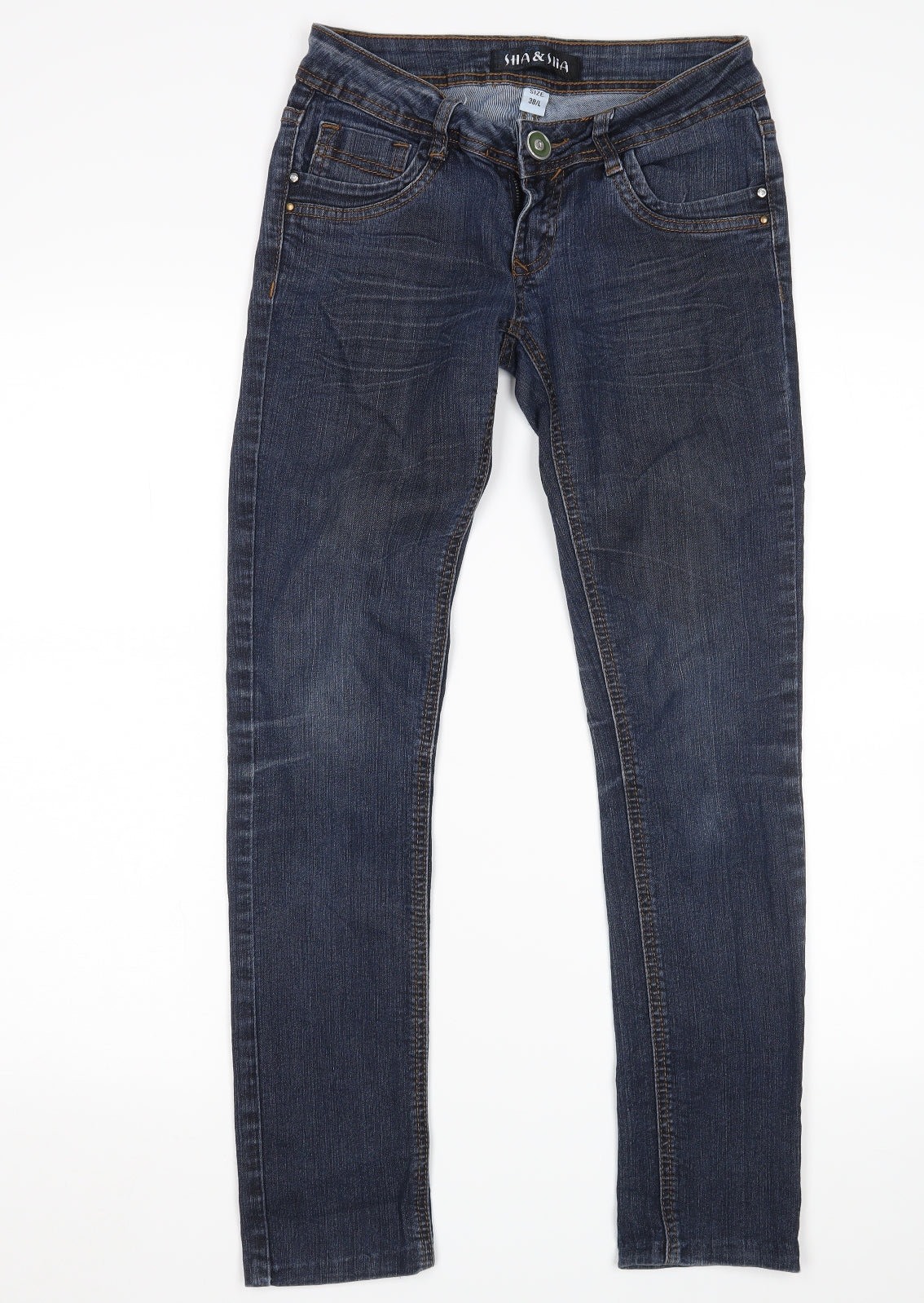 Sha & Sha Womens Blue   Skinny Jeans Size 10 L28 in