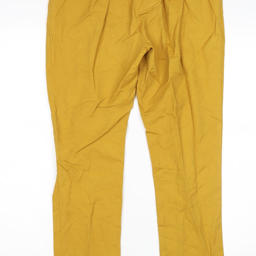 F&F Womens Yellow Floral  Trousers  Size 10 L28 in