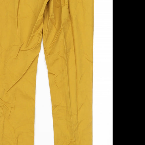 F&F Womens Yellow Floral  Trousers  Size 10 L28 in
