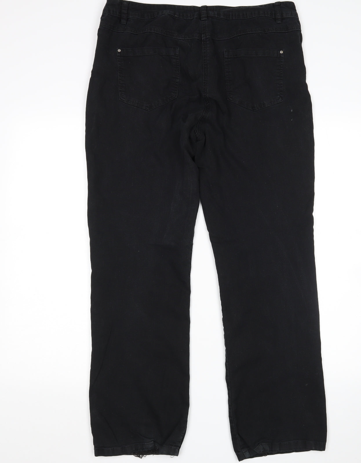 M&Co Womens Black   Mom Jeans Size 14 L28 in