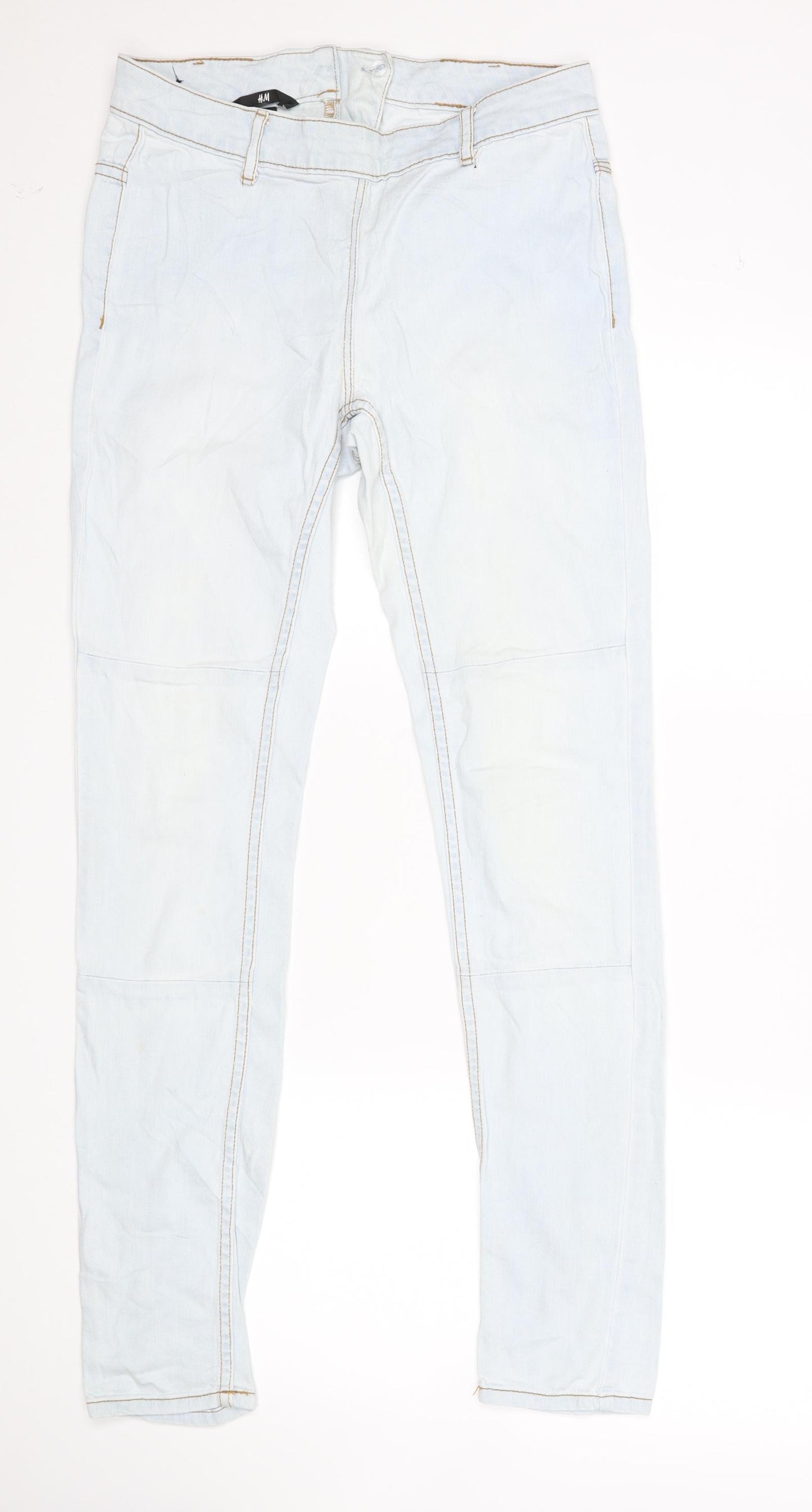 H&M Womens Blue   Skinny Jeans Size 8 L30 in