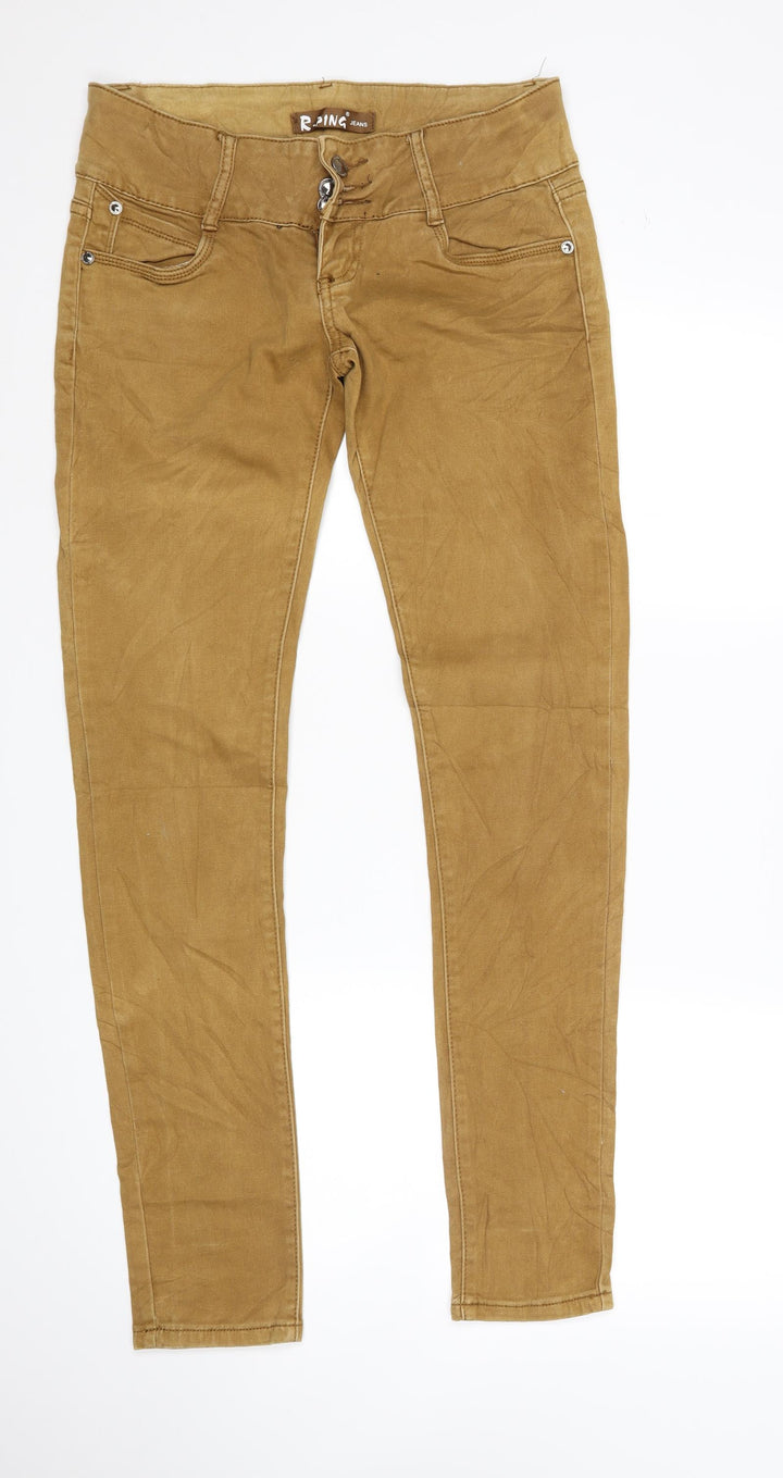 R-Ping Womens Brown   Skinny Jeans Size 12 L32 in