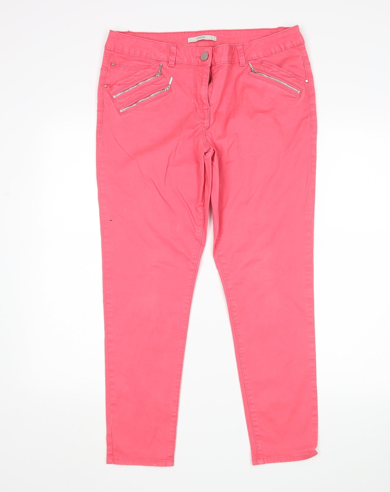 George Womens Pink   Skinny Jeans Size 14 L27 in