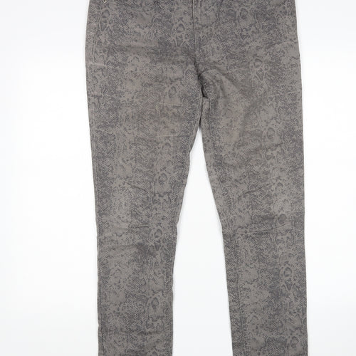 Tchibo Womens Grey Animal Print  Straight Jeans Size 12 L29 in