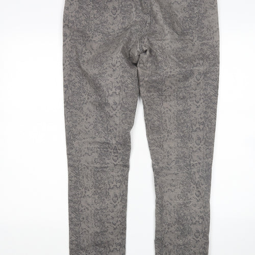 Tchibo Womens Grey Animal Print  Straight Jeans Size 12 L29 in