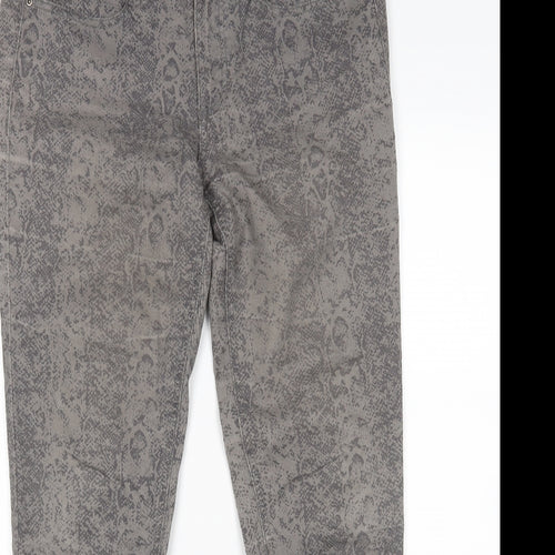 Tchibo Womens Grey Animal Print  Straight Jeans Size 12 L29 in