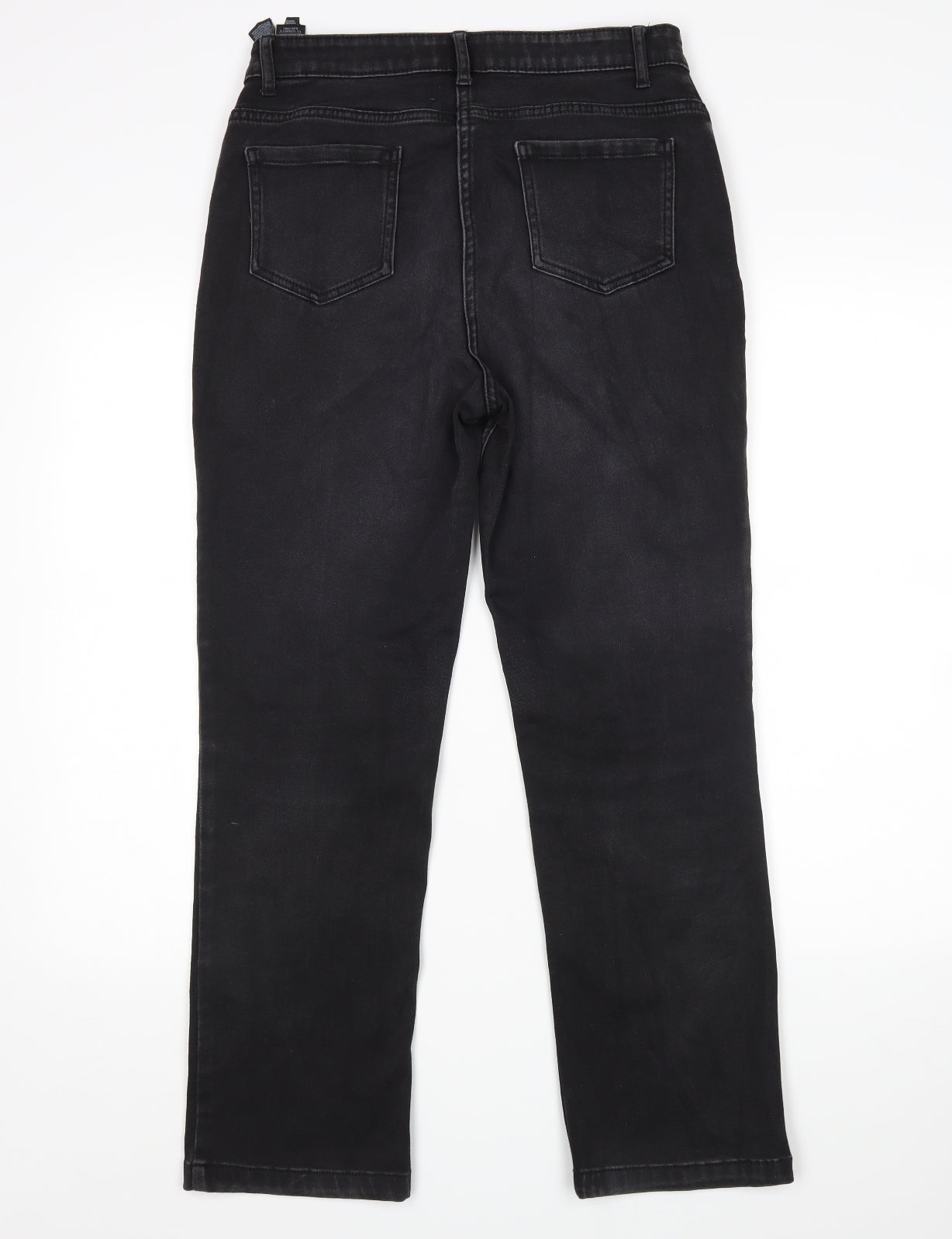 M&S Womens Black   Straight Jeans Size 12 L27 in