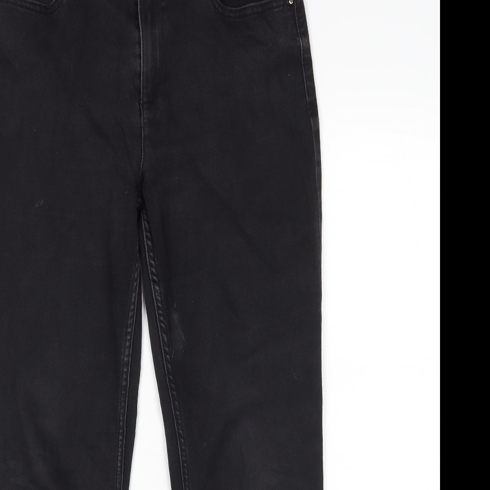 M&S Womens Black   Straight Jeans Size 12 L27 in