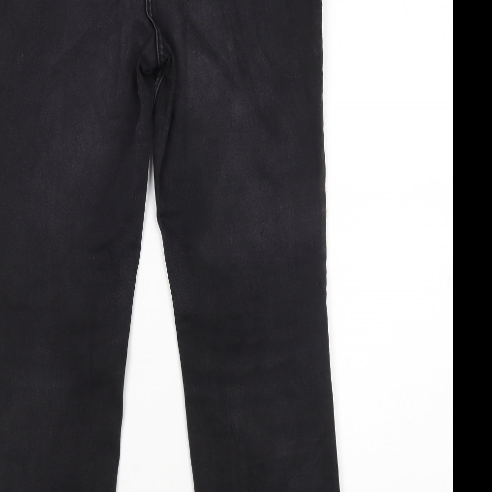 M&S Womens Black   Straight Jeans Size 12 L27 in