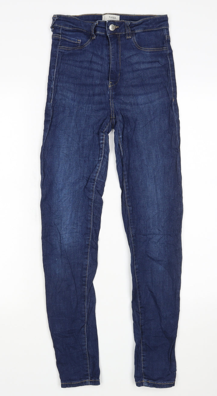 Rana Womens Blue Skinny Jeans Size 8 L27 in