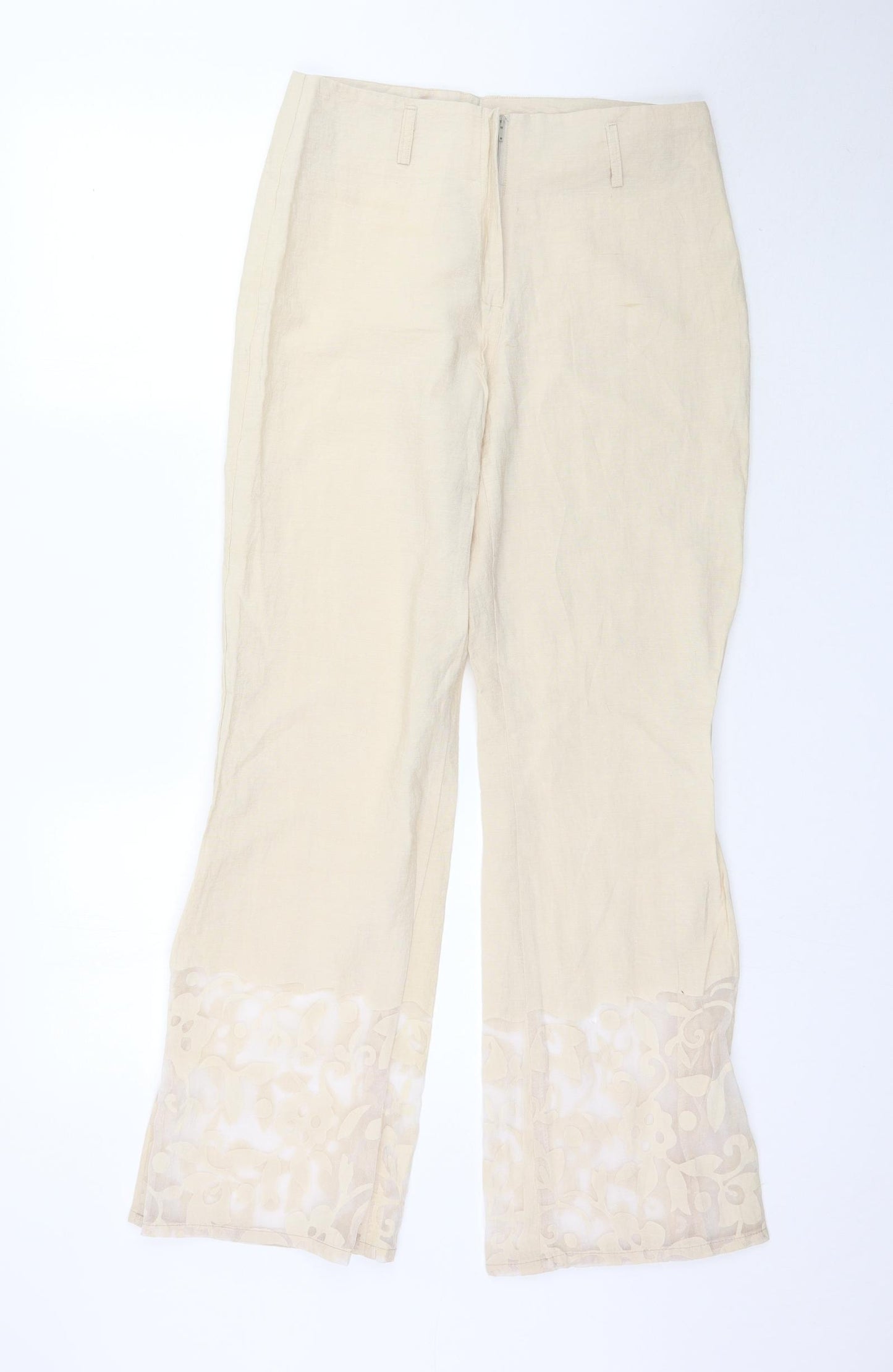 Ring Womens Ivory   Trousers  Size L L31 in