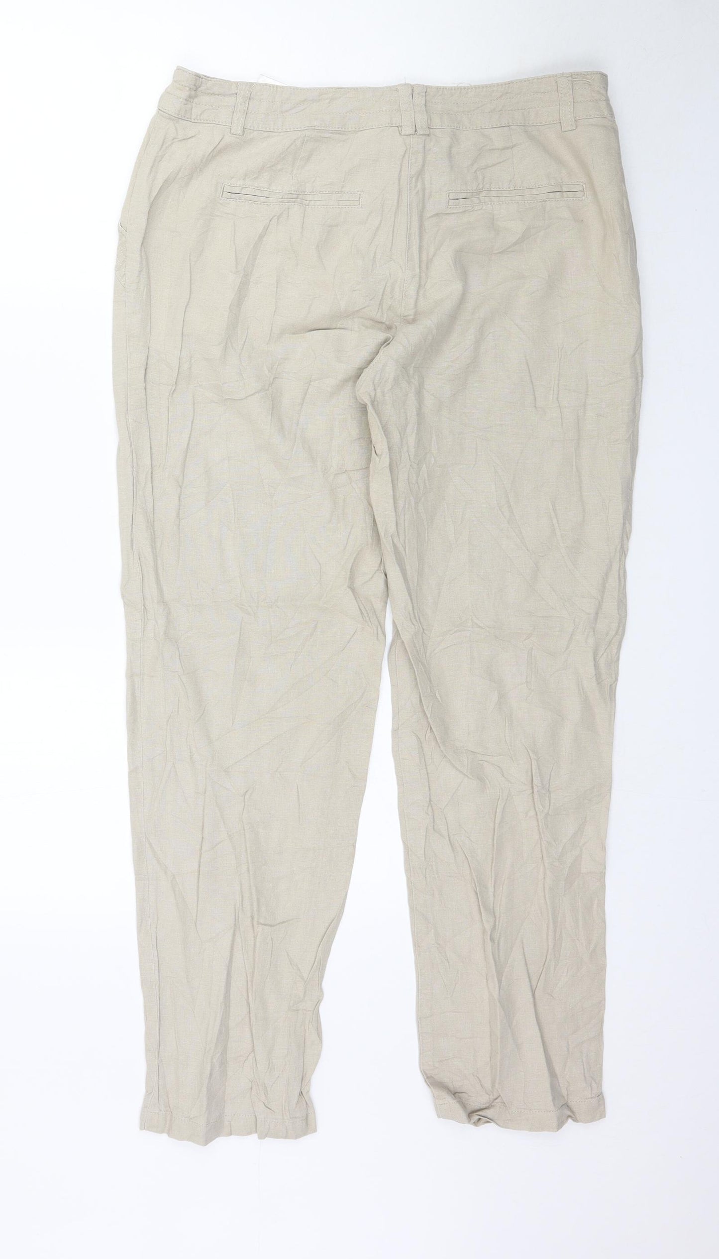 Canda Womens Beige   Trousers  Size 14 L30 in