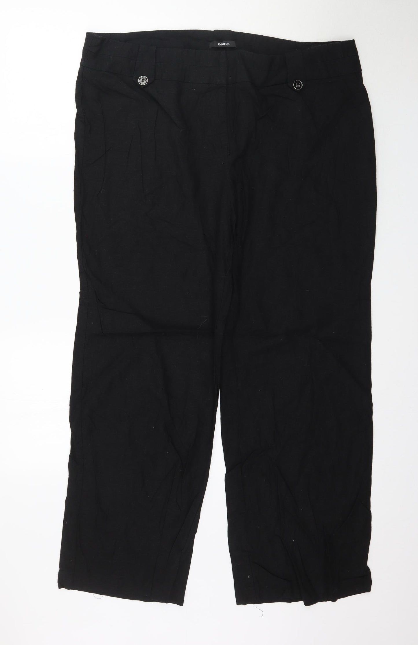 George Womens Black   Trousers  Size 20 L32 in