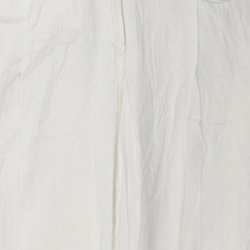 H&M Womens White   Trousers  Size 16 L29 in