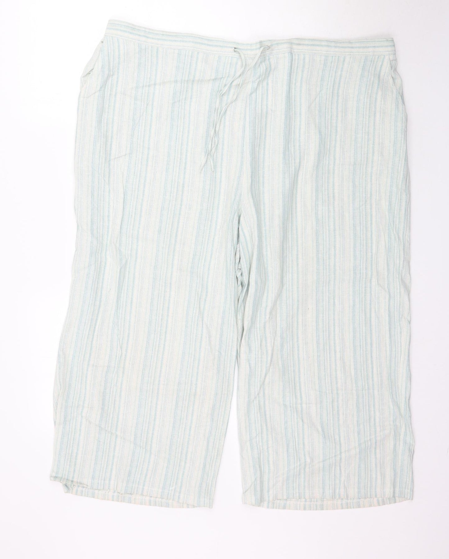 Bonmarché Womens Multicoloured Striped  Trousers  Size 24 L22 in - Culotte
