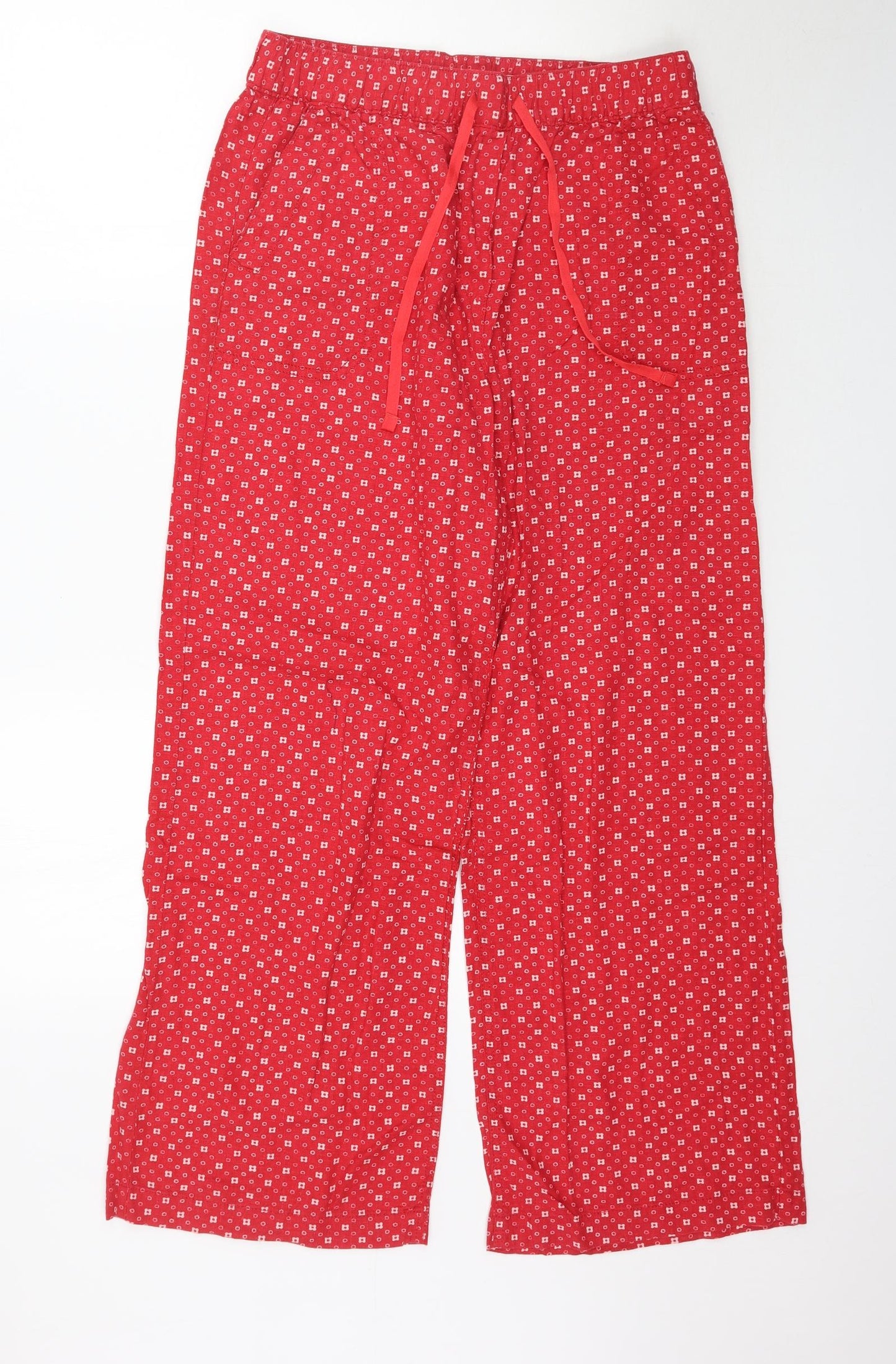 Preworn Womens Pink Floral  Trousers  Size 10 L29 in