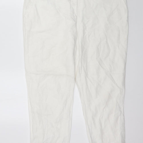 NEXT Womens White   Trousers  Size 16 L25 in