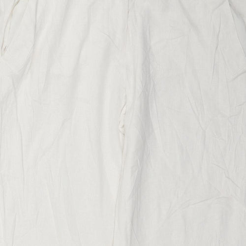 Preworn Womens White   Trousers  Size 16 L29 in