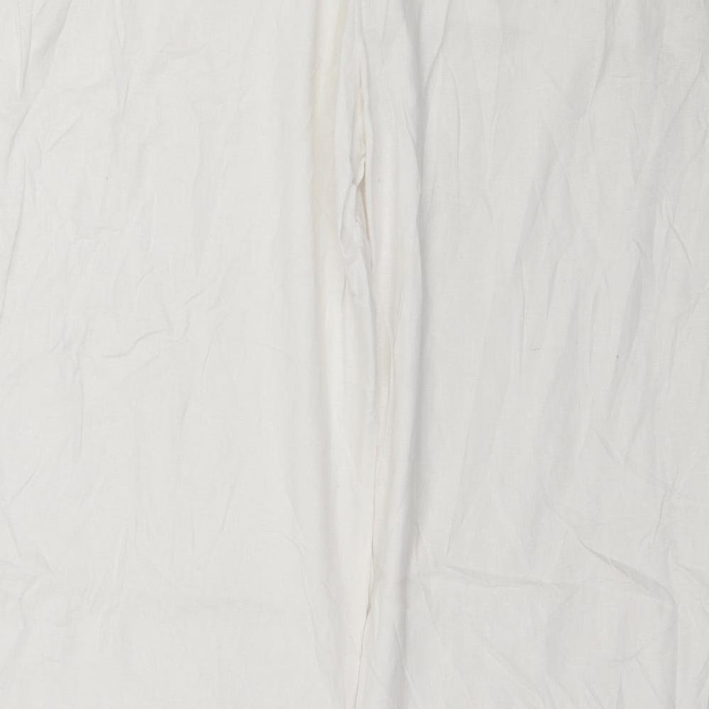 Preworn Womens White   Trousers  Size 16 L29 in