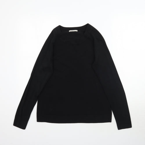 TU Womens Black  Knit Pullover Jumper Size 10