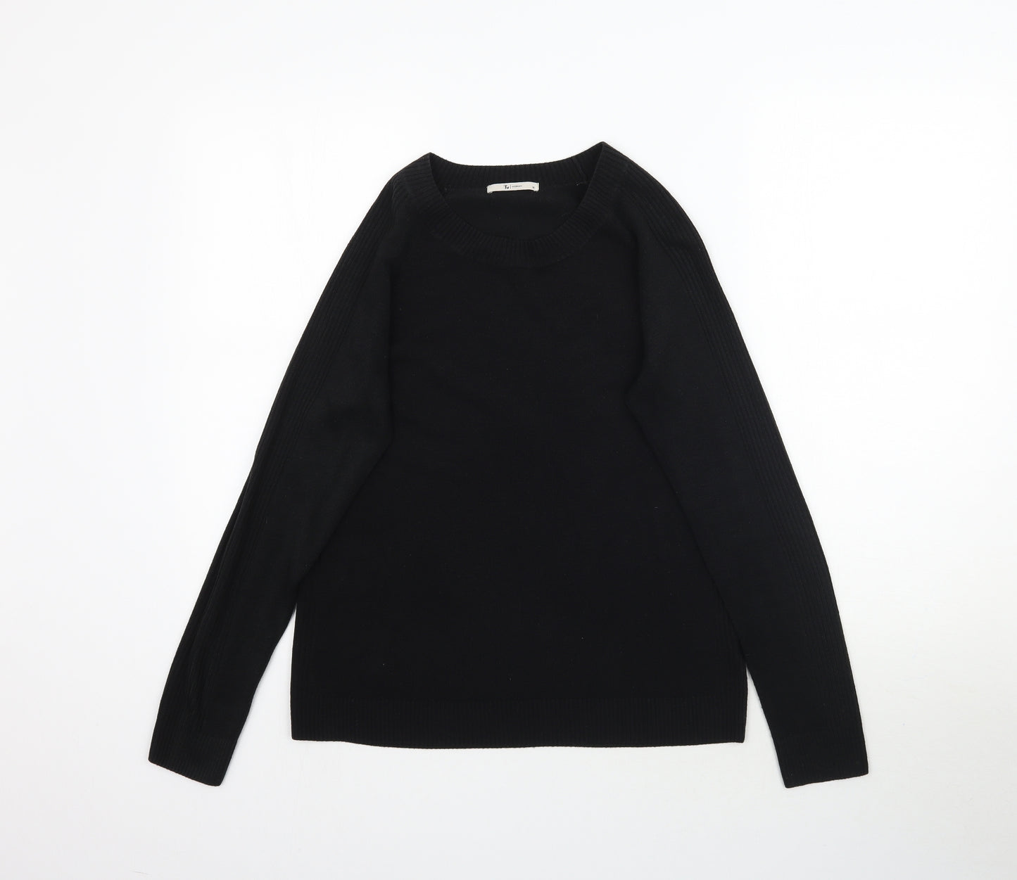 TU Womens Black  Knit Pullover Jumper Size 10