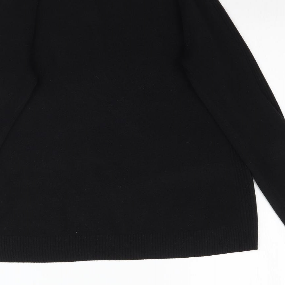 TU Womens Black  Knit Pullover Jumper Size 10