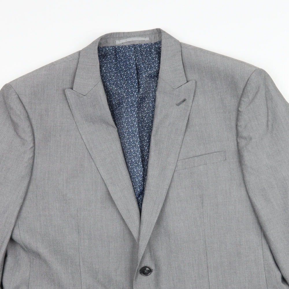 Cedar Wood State Mens Grey   Jacket Suit Jacket Size 44