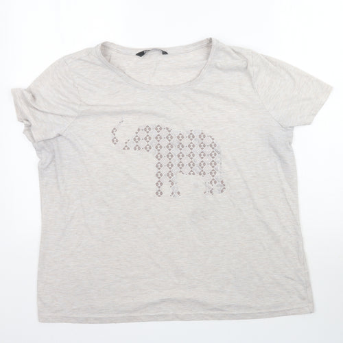 Bonmarché Womens Grey   Basic T-Shirt Size 2  - Elephant