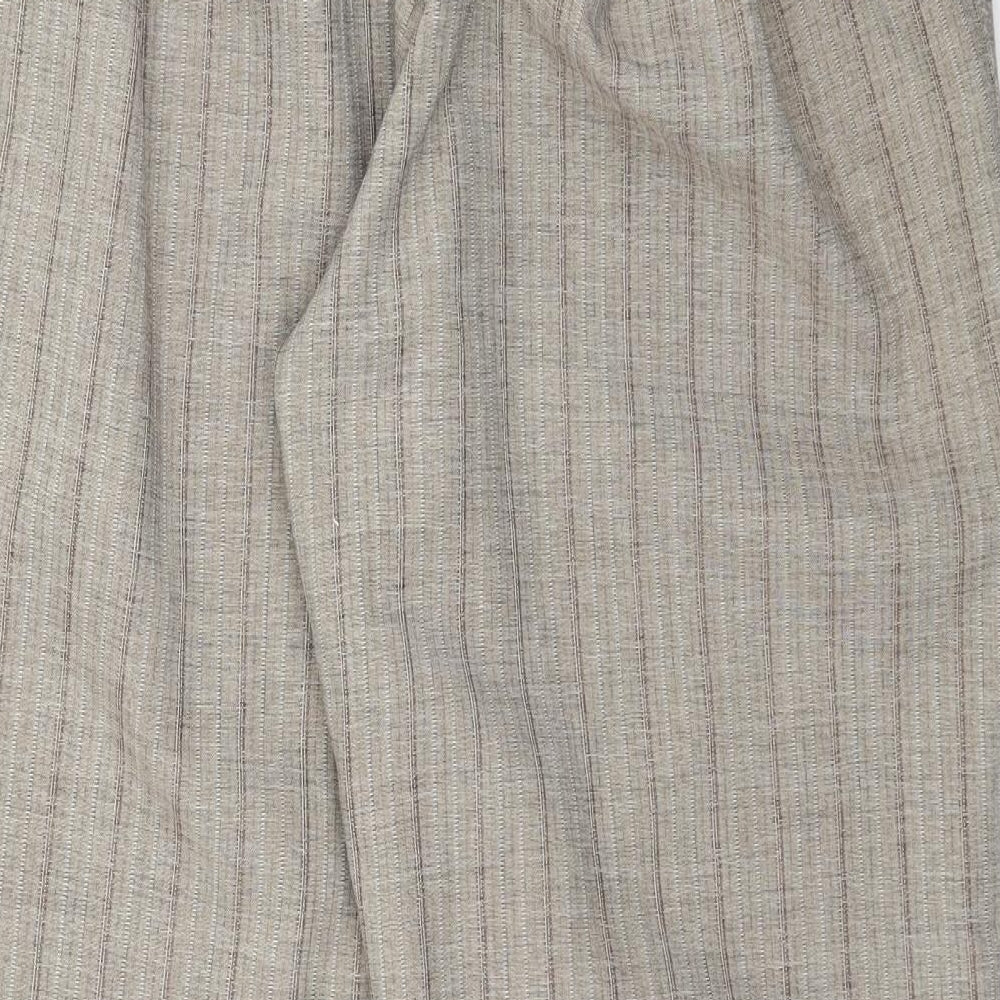 Preworn Womens Beige Striped  Trousers  Size 20 L28 in