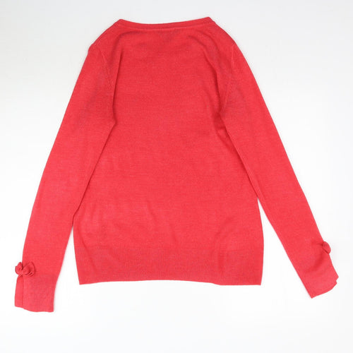 Dorothy Perkins Womens Pink  Knit Pullover Jumper Size 10