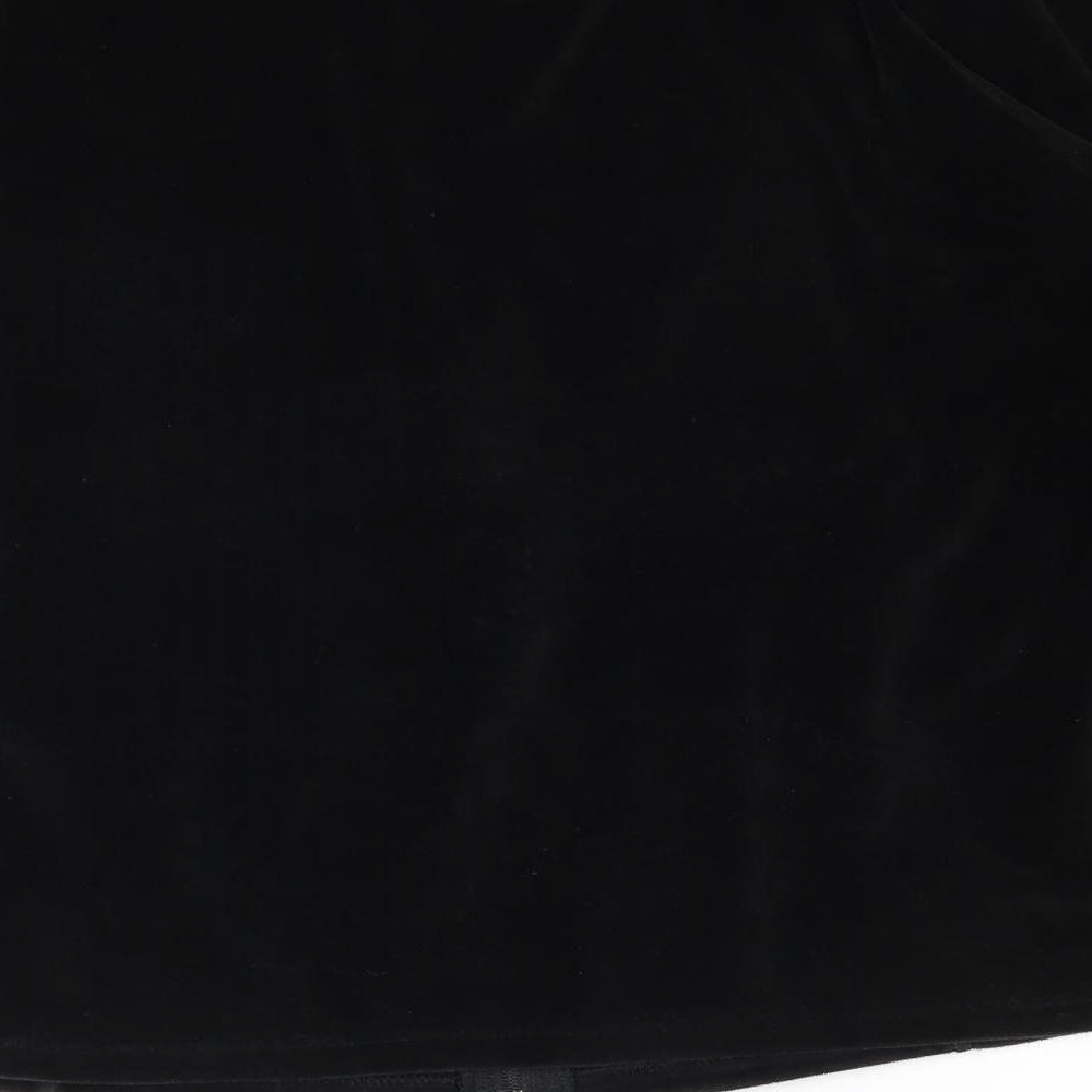 Marks and Spencer Womens Black  Velour Full Zip Sweatshirt Size 14