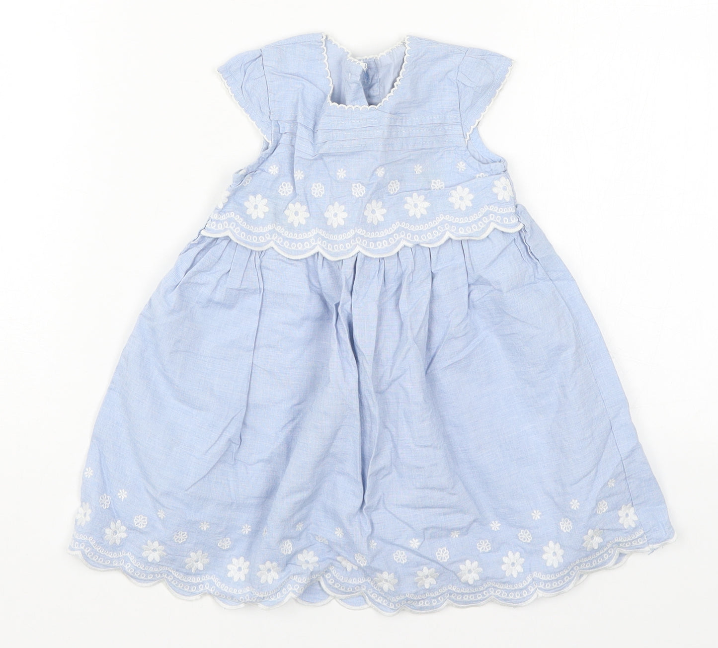 George Girls Blue Floral  A-Line  Size 6-9 Months