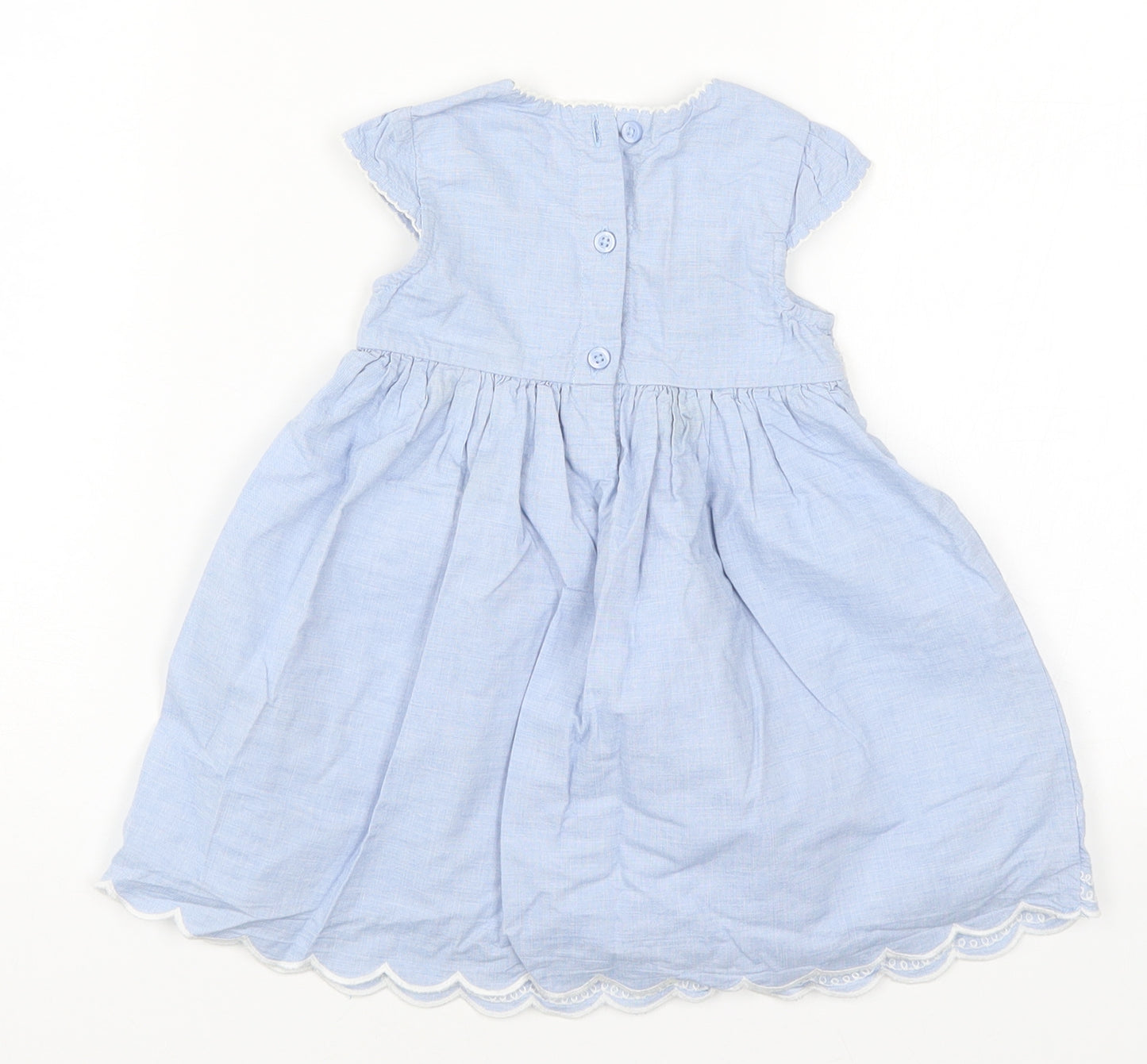 George Girls Blue Floral  A-Line  Size 6-9 Months