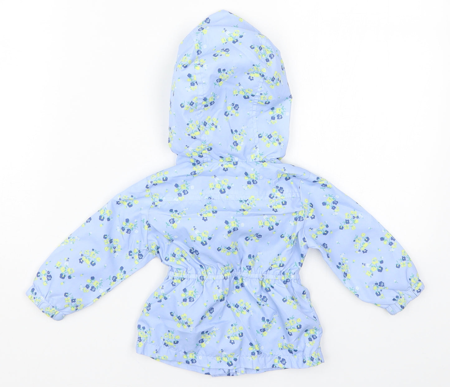 Early Days Girls Blue Floral  Basic Coat Coat Size 6-9 Months