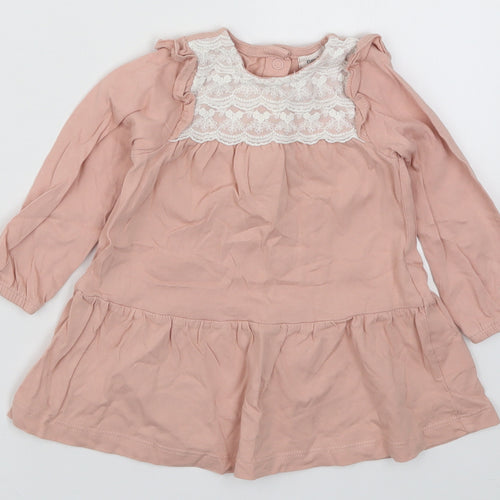 Newbie Girls Pink   Basic T-Shirt Size 6-9 Months