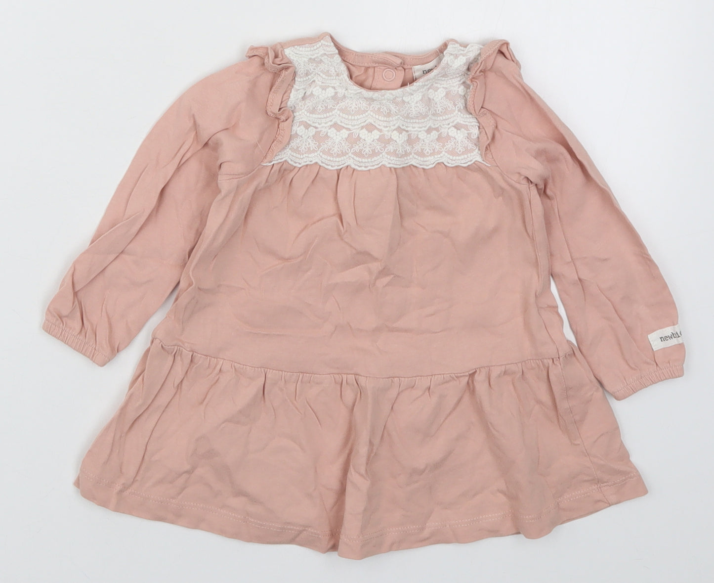 Newbie Girls Pink   Basic T-Shirt Size 6-9 Months