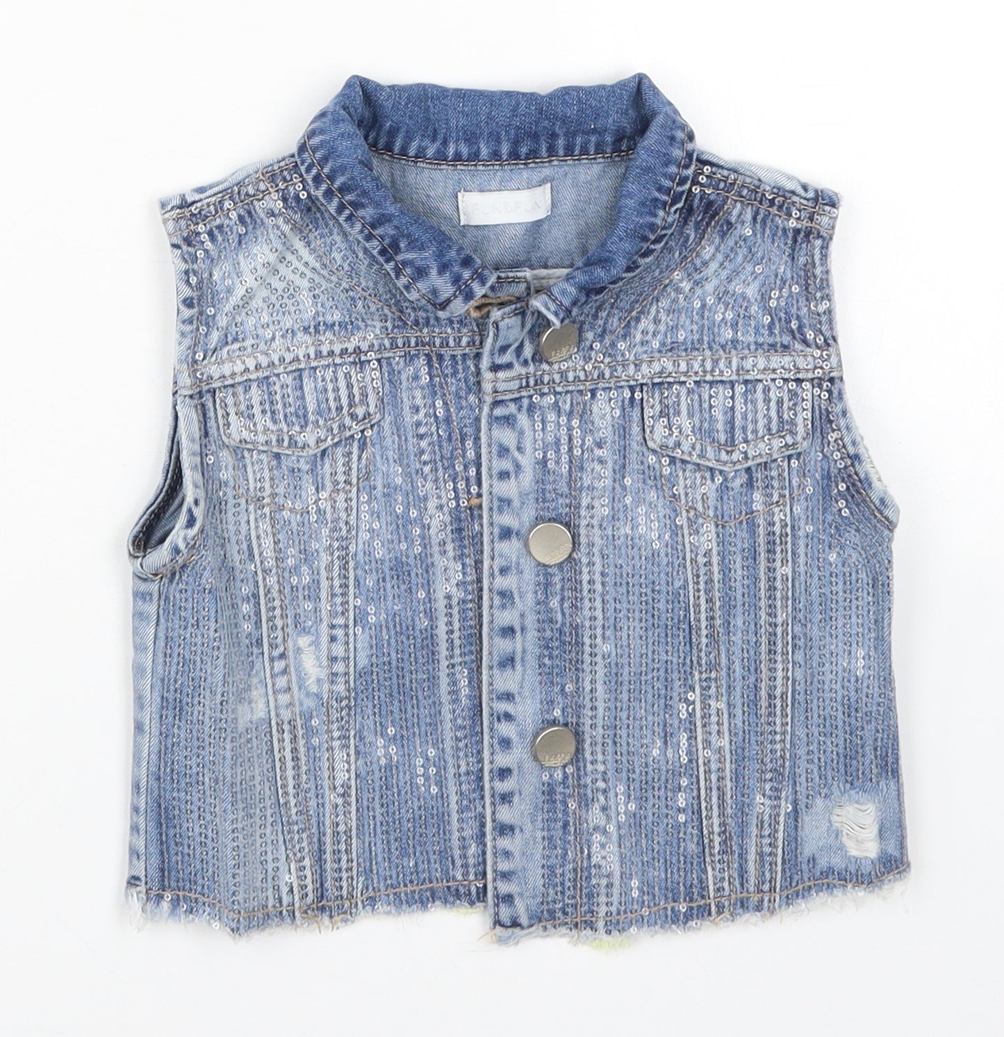 Fun&Fun Girls Blue  Denim Jacket  Size 8 Years