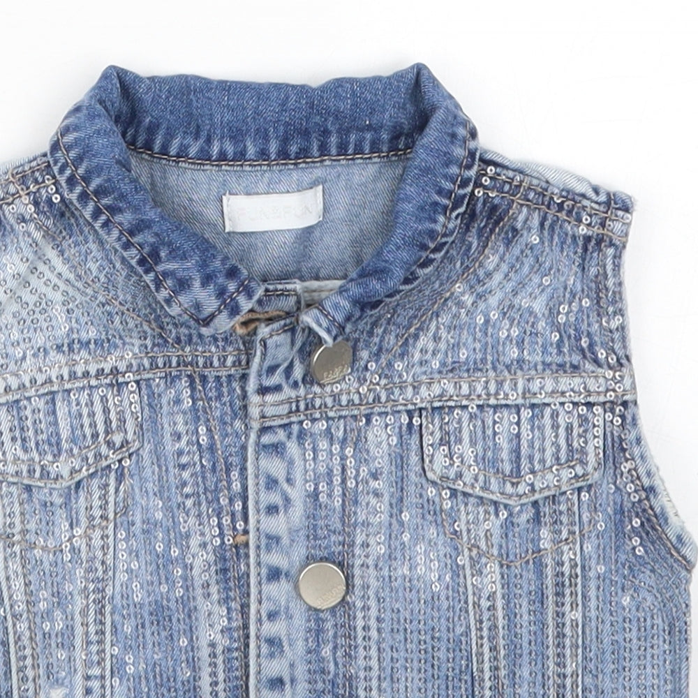 Fun&Fun Girls Blue  Denim Jacket  Size 8 Years