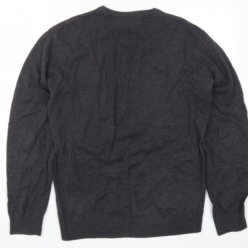 Premier Mens Grey  Knit Pullover Jumper Size M  - W