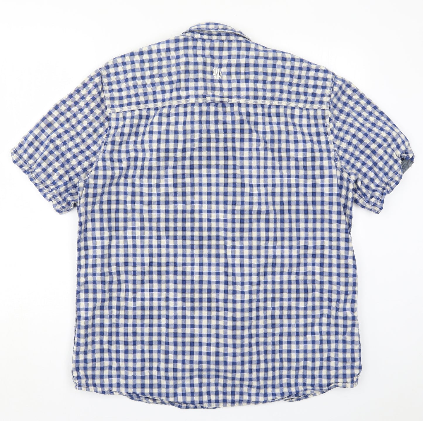 Fat Face Mens Blue Check   Button-Up Size L