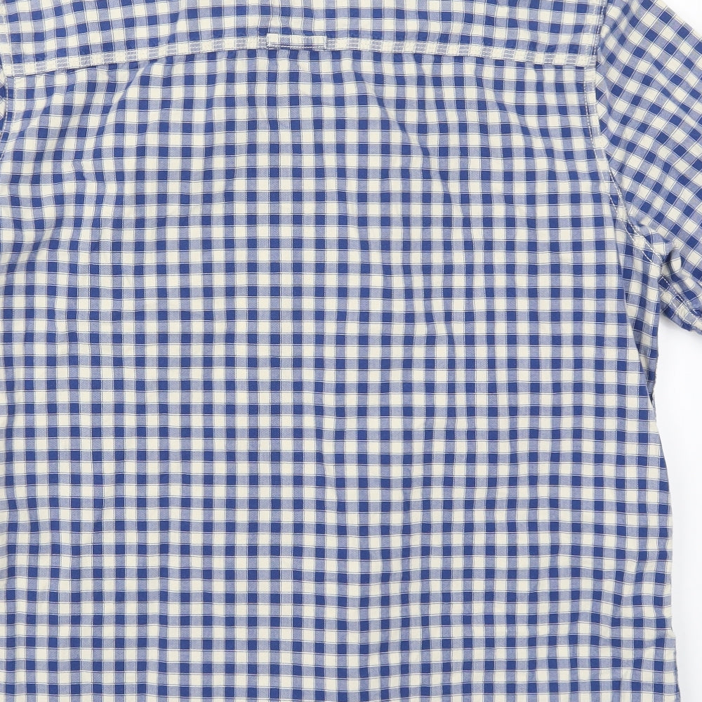 Fat Face Mens Blue Check   Button-Up Size L