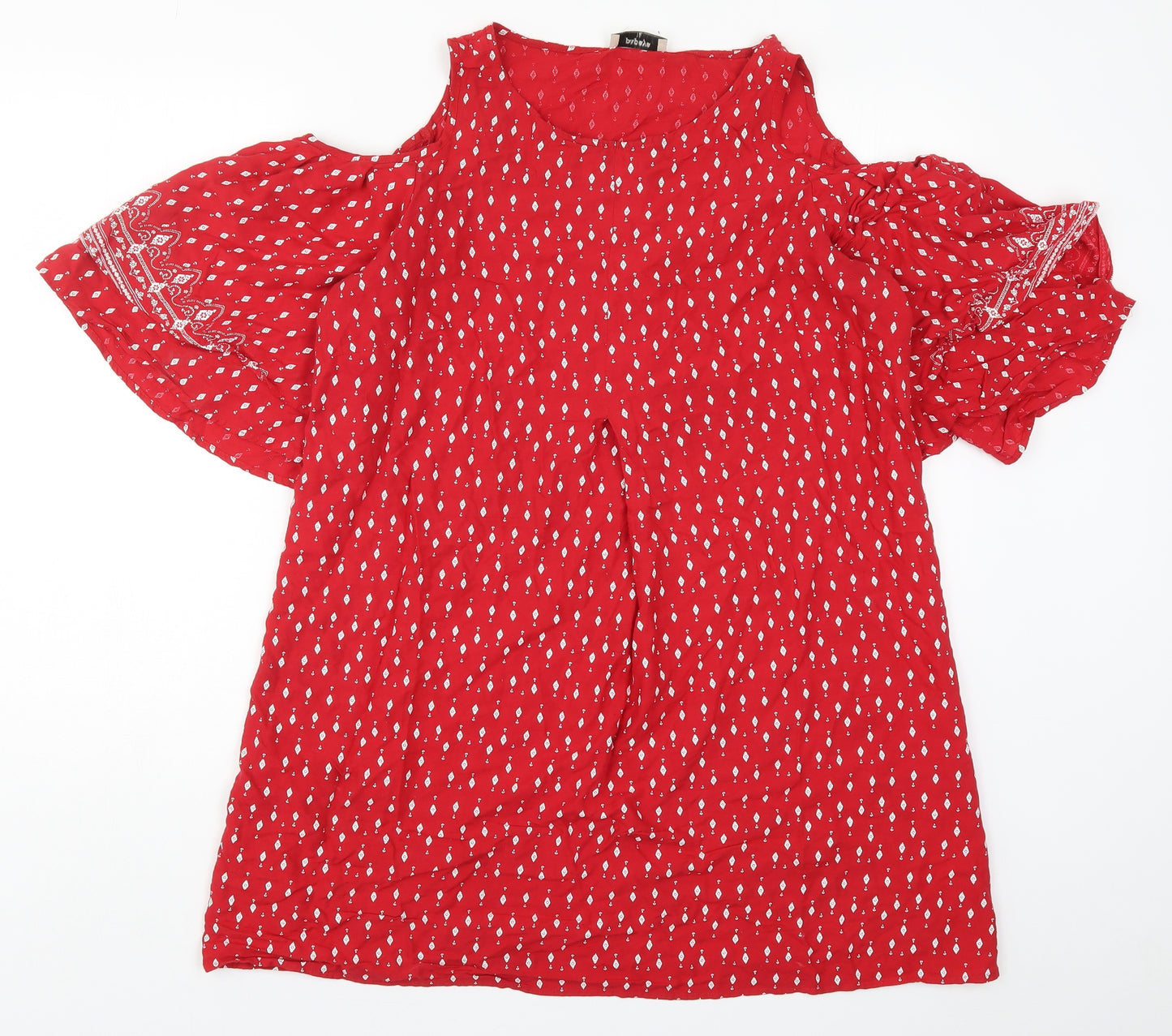Papaya Womens Red Geometric  A-Line  Size 12