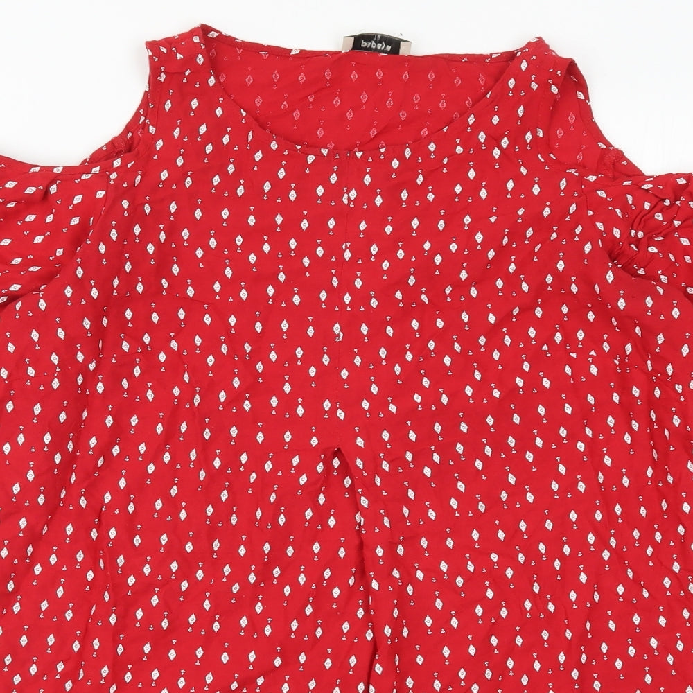 Papaya Womens Red Geometric  A-Line  Size 12