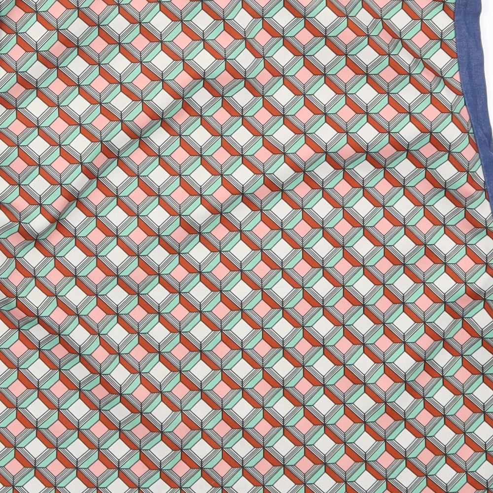 Zara Womens Multicoloured Geometric  Basic Tank Size S