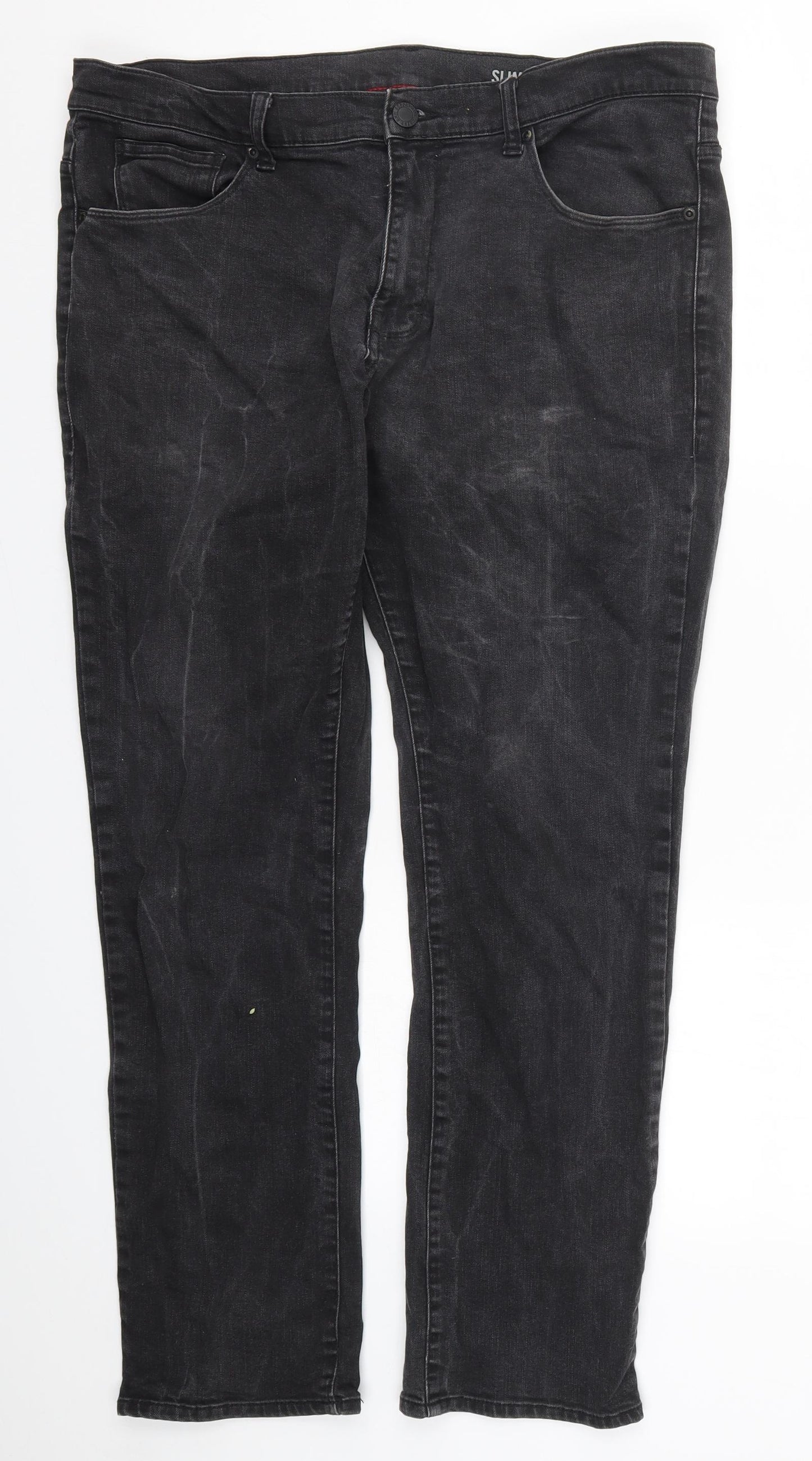 F&F Mens Grey  Denim Straight Jeans Size 38 L29 in