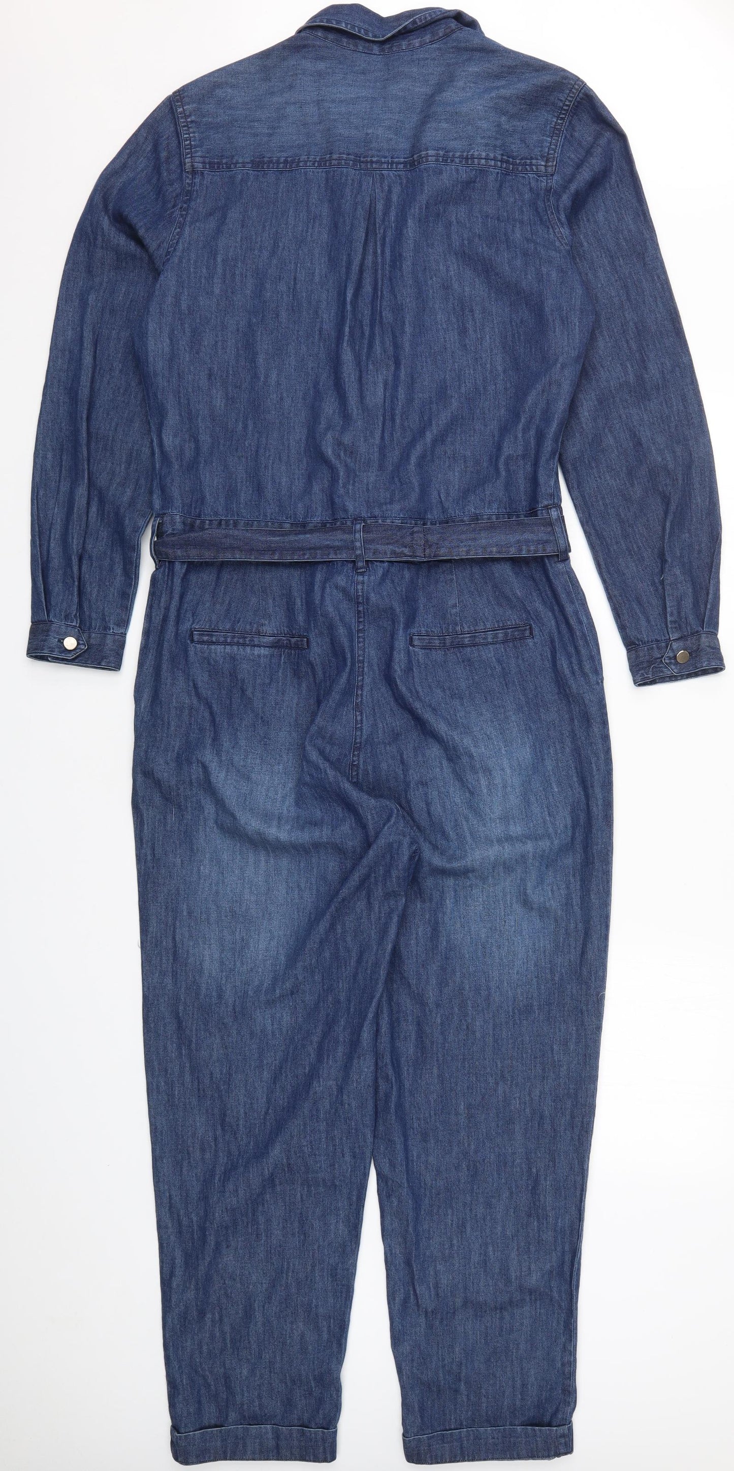 NEXT Womens Blue  Denim Jumpsuit One-Piece Size 14 L27 in